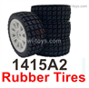 MJX Hyper Go 14301 14302 Parts 1415A2 On-road Wheels Tires Set,Rubber Tires.Total 4pcs.White Color.MJX Hyper Go 14301 14302 RC Car Replacement Accesories.